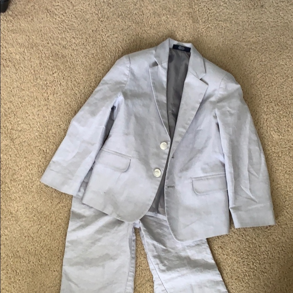 Boys light grey cotton suit